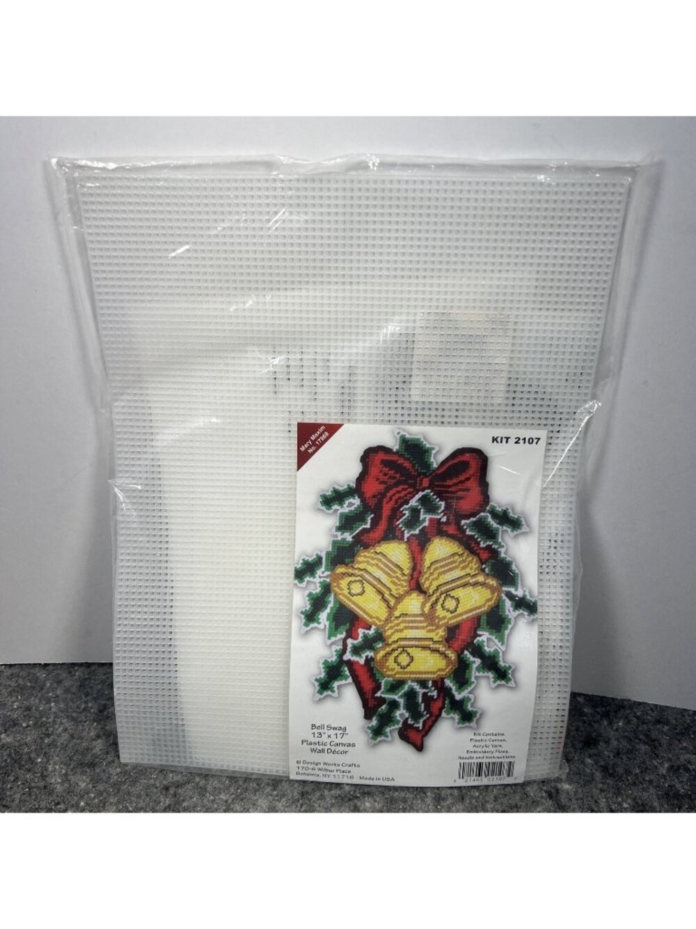 VTG Mary Maxim Needlework Christmas Crafts Kit 2107 Bells Wall Decor